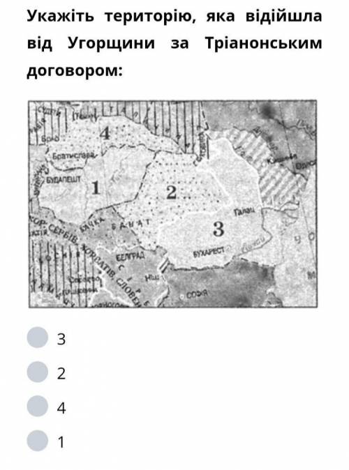 Укажите территорию которая отлучилась от Угорщины по Трианонскому договору