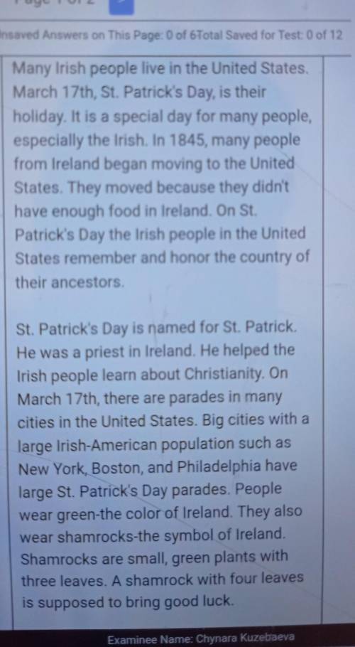 Why did Irish people move to the United States? Because they were tired of living in Ireland. Becaus