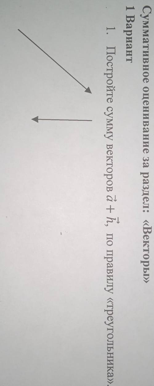 Постройте сумму векторов a+h, по правилу треугольника