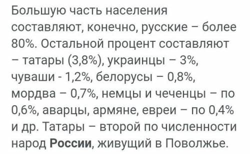 Народы проживающие на территории россии