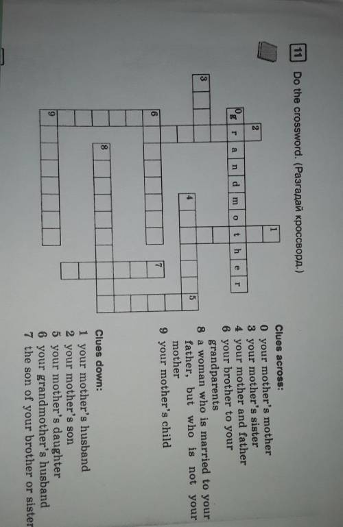 11 Do the crossword. (Разгадай кроссворд