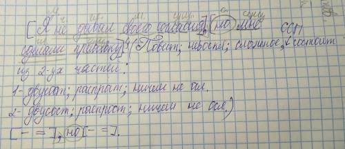 Я не давал своего согласия, но мне сделали прививку.Синтаксический разбор предложения.