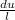 \frac{du}{l}