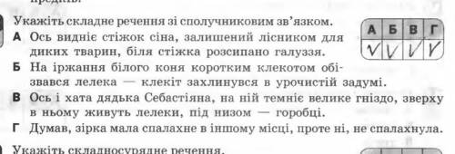 Укажіть складне речення зі сполучниковим зв'язком