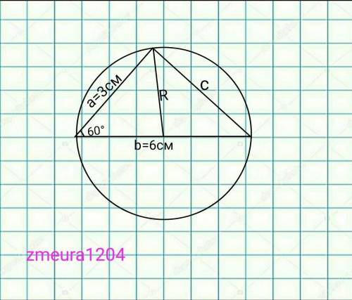 Задание 1. Две стороны треугольника равны 3 см и 6 см, а угол между ними составляет 60°. Определите