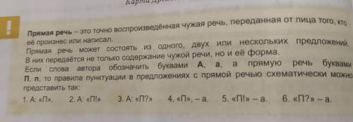 Составить 5 предложений с прямой речью по схемам в правило