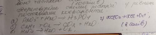 Перетворіть схеми реакцій у рівнянняпоставленими кофіцієнтами