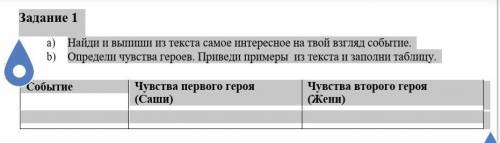 Задание 1 a)        Найди и выпиши из текста самое интересное на твой взгляд событие. b)       Опред