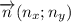 \overrightarrow{n}(n_{x};n_{y})