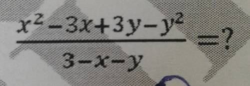 Если x-y=3 найдите значение выражения:A)2 B)-3 C)-2 D)3