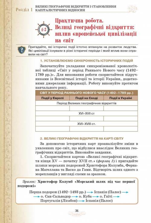 практична робота Великі географічні відкриття вплив Європейськоі цивилізації на світ за 1 час