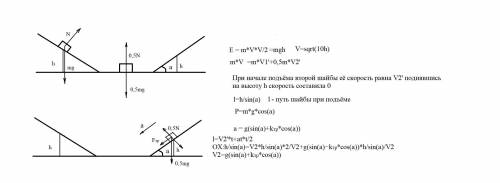 ФИЗИКА 10 КЛАСС, МЕХАНИКА, ДВИЖЕНИЕ ПО НАКЛОННОЙ ПЛОСКОСТИ Маленькая шайба соскальзывает с некоторой