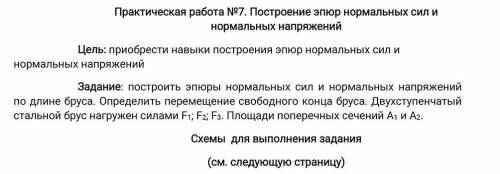 ТЕХНИЧЕСКАЯ МЕХАНИКА. ПОСТРОЕНИЕ ЭПЮР НОРМАЛЬНЫХ СИЛ И НОРМАЛЬНЫХ НАПРЯЖЕНИЙ, ВАРИАНТ - 2В