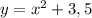 y=x^2 +3,5