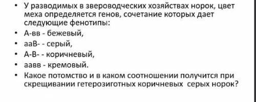 Задача на скрещивание по биологии (фото прилагается) Заранее .