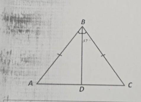 2 треугольник АВС- равнобедренный, АС- основание, ВД-биссектриса, СВД = 37°, АС = 25 см.Найдите угол