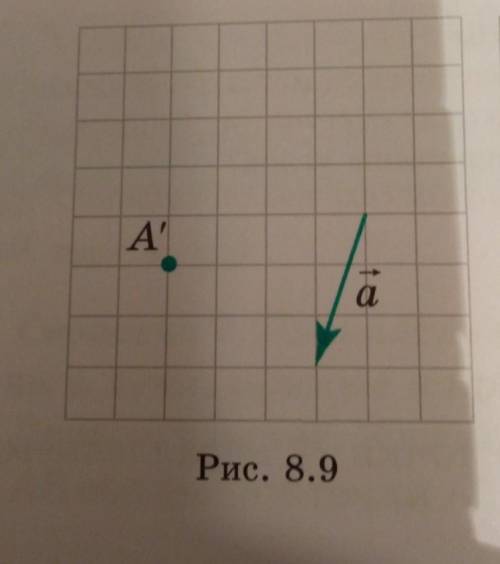 В 7. Изобразите точку А, из которой получается точка А' параллельным переносом на вектор а (рис с за