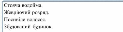 Провідміняйте подані словосполучення.Виділіть закінчення в дієприкметниках.Із якою частиною мови збі