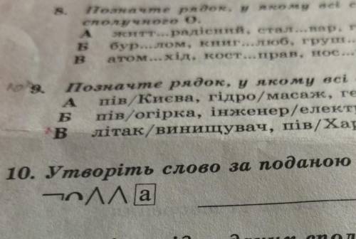 Утворіть слова за поданою схемою