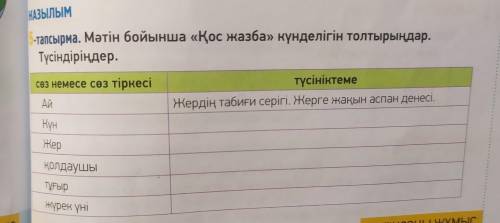 Мәтіндегі бойынша << Қос жазба>>күделігін толтырыңдар. Түсіндіріңдер УМОЛЯЮ !