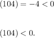 \tg(104) = - 4 < 0 \\ \\ \\ \tg(104) < 0.