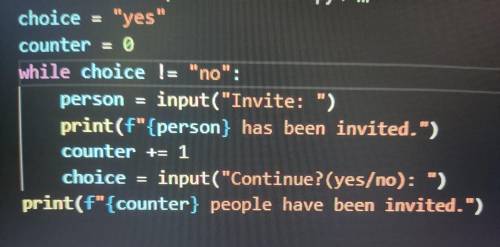 решить в Pyton Предложите пользователю ввести имя человека , которого пользователь хочет пригласить