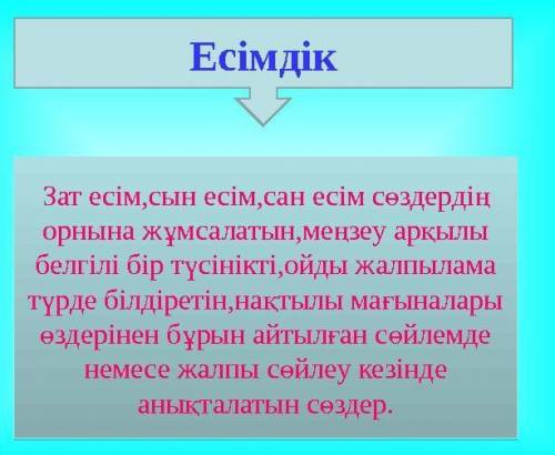 Есімдік дегеніміз не? полностью !!