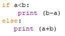 Яке значення виведе програма, якщо a=2, b=5?