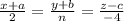 \frac{x+a}{2} =\frac{y+b}{n} =\frac{z-c}{-4}