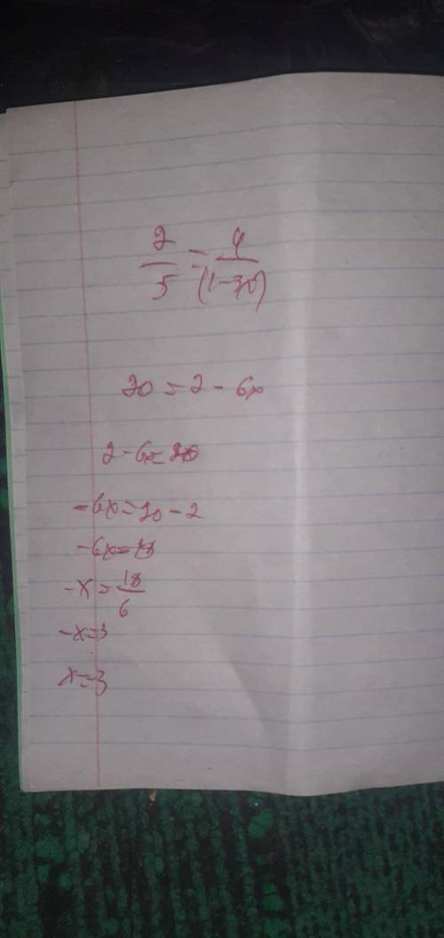 6. Решите уравнения: а) 2=. 4. c) 8 = 9 5. 1-3x. 3+X. 3-2X