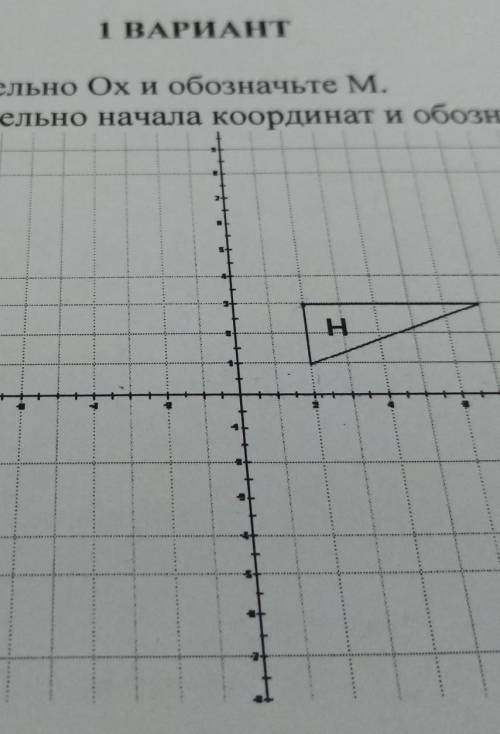 Дана фигура н А) отобразите фигуру Н относительно Ох и обозначьте МB) отобразите фигуру Н относитель