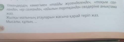 Үлкендердің көмегімен тайды жүгендегенде, тоқым салғанда, ер салғанда,