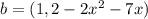 b=(1,2-2x^{2}-7x)