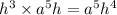 h {}^{3} \times a {}^{5}h = a {}^{5}h {}^{4}