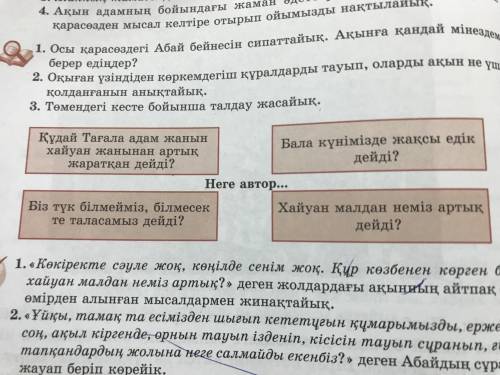 3. Төмендегі кесте бойынша талдау жасайық. 3. проведем анализ по таблице ниже.