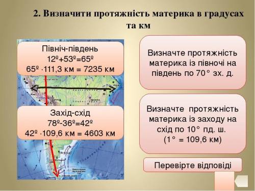 Протяжність південної америки