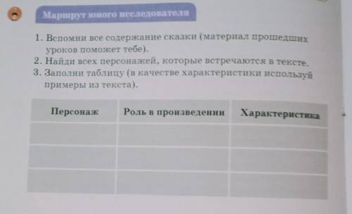 Маршрут юного исследователя 1. Вспомни все содержание сказки (материал уроков тебе). 2. Найди всех п