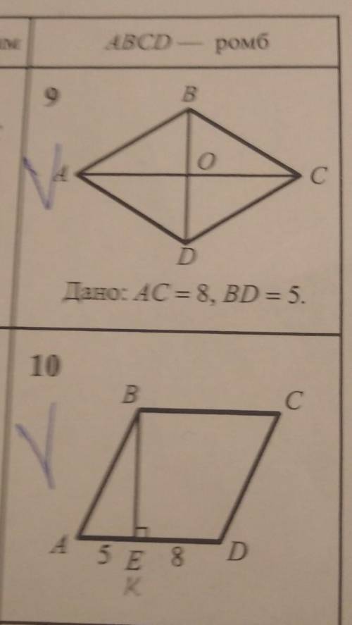 Нужно найти площадь ромба и параллелограмма ABCD