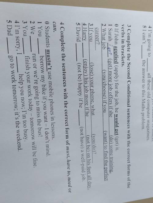 3 Complete the Second Conditional sentences with the correct forms of the verbs in brackets. 0 If Jo