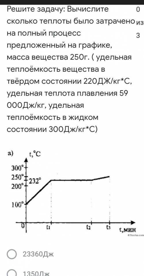 С ДАНО ОЧЕНЬ НАДО! Вычислите сколько теплоты было затрачено на полный процесс предложенный на график