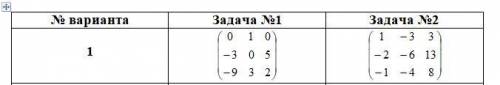 1. В задаче №1 – найти определитель указанными 4-мя . 2. В задаче №2 – найти алгебраические дополнен