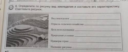 6. Определите по рисунку вид земледелия и составьте его характеристику. Озаглавьте рисунок