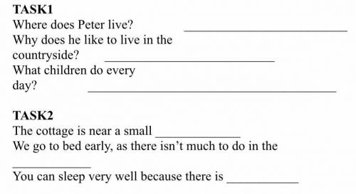 Текст:Pupils read the text about countryside and answer the questions. My name is Peter. I live in t