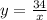 y=\frac{34}{x}