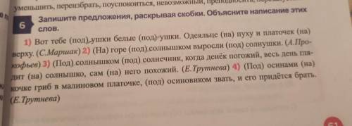 Запишите предложения раскрывая скобки Объясните написание этих слов