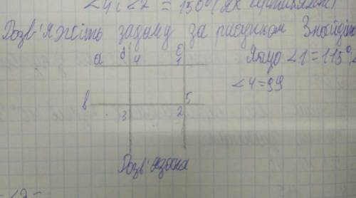 Розв'яжіть задачу за рисунком.знайдіть якщо кут 1 дорівнює 115°,кут 4 дорівнює 99°