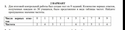 1. Для итоговой контрольной работы был создан тест из 9 заданий. Количество верных ответов. полученн