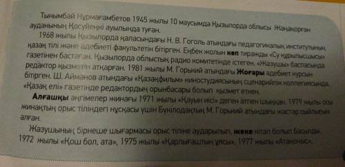 7-тапсырма. Мәтіндегі қою қаріппен берілген сөздердің синонимін тауып, құрмалас сөйлем құра Құрметті