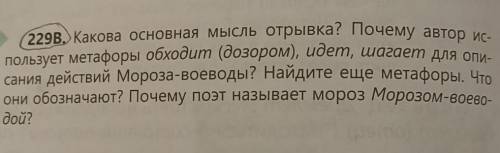 (229В, Какова основная мысль отрывка? Почему автор и пользует метафоры обходит (дозором), идет, шага