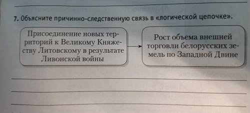 7. Объясните причинно-следственную связь в «логической цепочке». Присоединение новых тер- риторий к